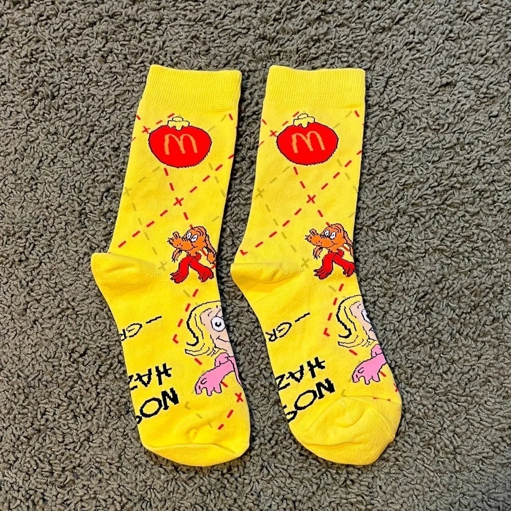 McDonald's Vibrant Yellow Character Socks